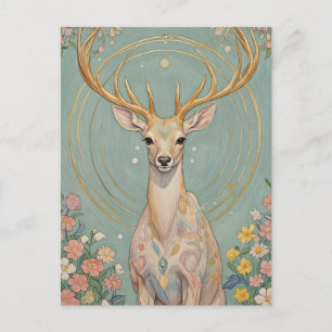 Gentle Spirit: A Pastel Deer Postcard