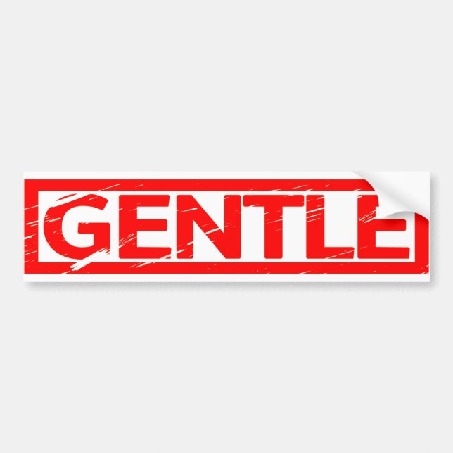 Gentle Stamp Bumper Sticker (Front)