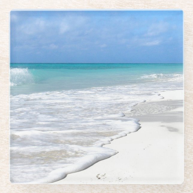 Gentle Surf Glass Coaster (Front)