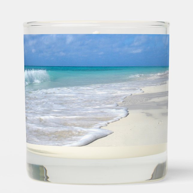 Gentle Surf White Sand Beach Scented Candle (Front)