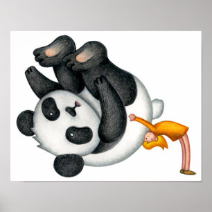 Gentle time spent interacting with pandas. poster