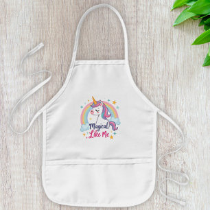 Gentle Unicorn with Rainbow  Kids' Apron