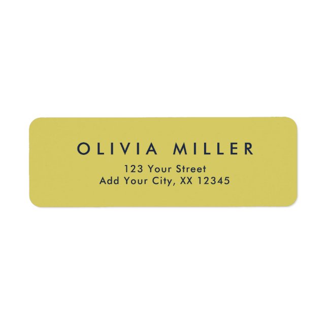 Gentle Warm Yellow - Classic Address Label (Front)