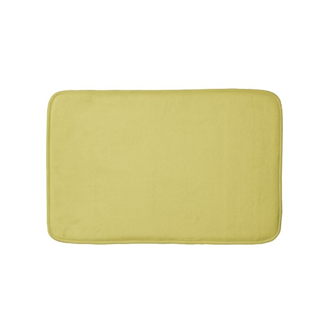 Gentle Warm Yellow Decorative Bath Mat (Front)