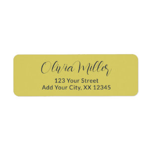 Gentle Warm Yellow - Elegant Address Label
