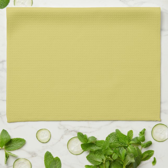 Gentle Warm Yellow Kitchen Towel (Folded)