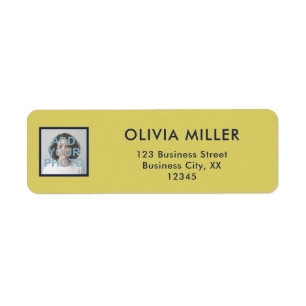 Gentle Warm Yellow - Photo Return Address Label