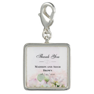 Gentle Water Lilies and Loti Watercolor Thank You Charm