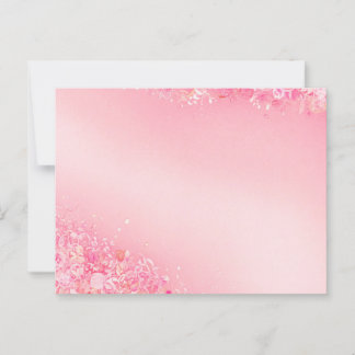 Gentle Watercolor Pink Floral Border Postcard