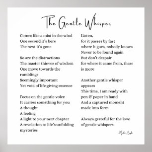 Gentle whisper encouragement poem poster wall art