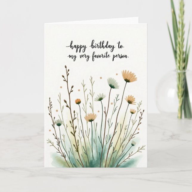 Gentle Wildflower Art Card (Front)
