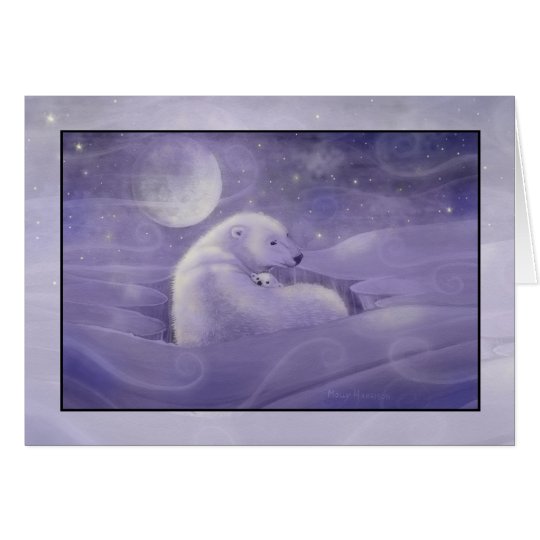 Gentle Winter Polar Bear Holiday Card