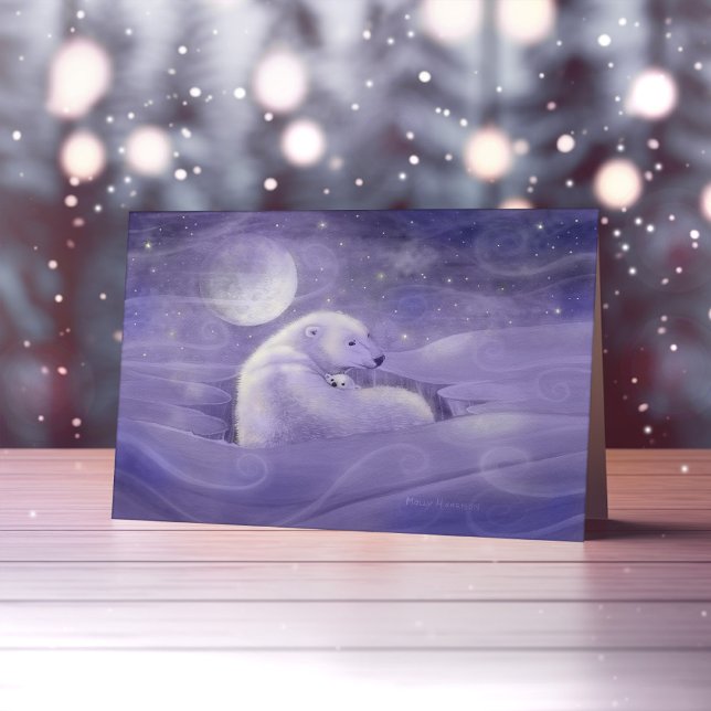 Gentle Winter Polar Bear Holiday Card (Creator Uploaded)