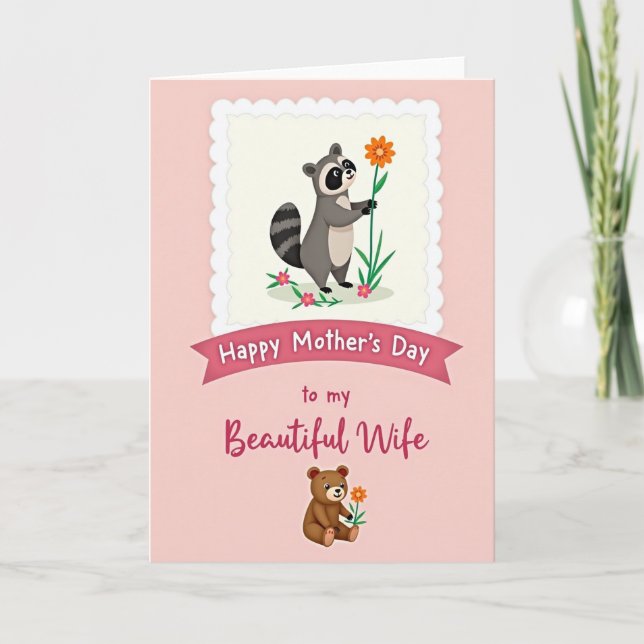 Gentle Woodland Mothers Day Card (Front)