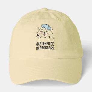 Gentle Yellow Poodle Puppy Artistic Creation Art Hat