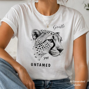 Gentle Yet Untamed Cheetah Minimalist Wild Animal  T-Shirt