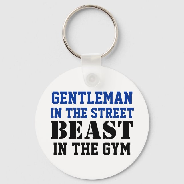 Gentleman and Beast Workout Motivation Keychain (Front)