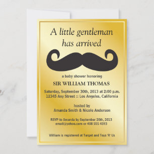 Gentleman Baby Shower Invitation