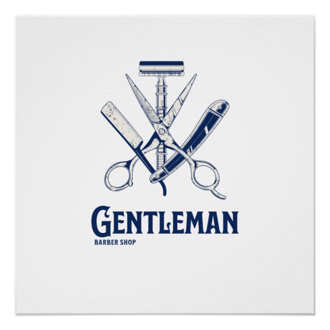 Gentleman Barber Shop Poster (Front)