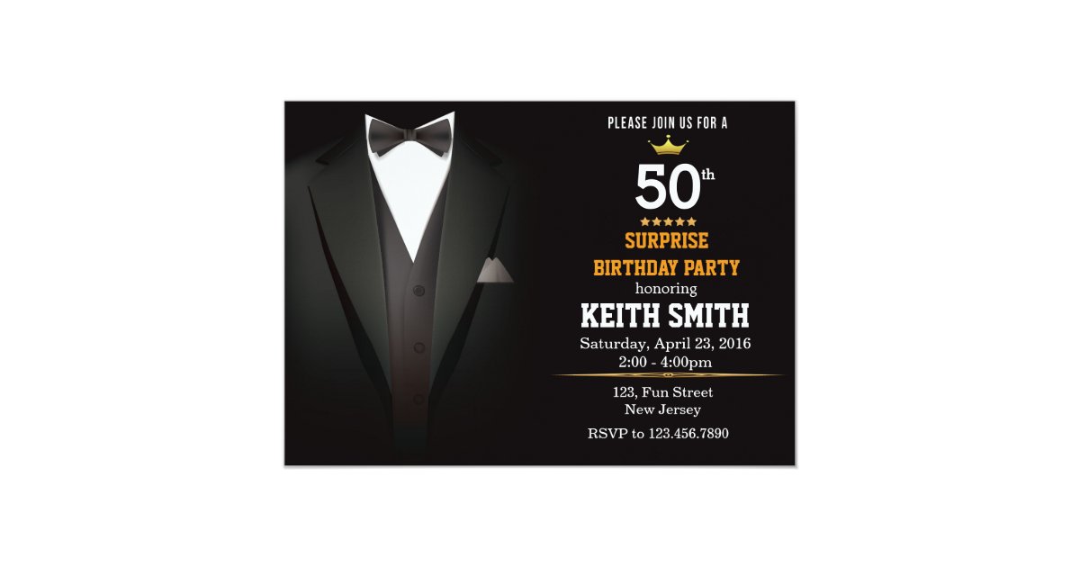 Gentleman Birthday invitation | Zazzle.com