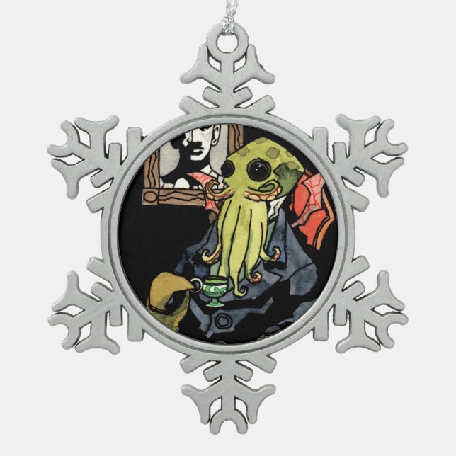 Gentleman Cthulhu - Snowflake Ornament (Front)