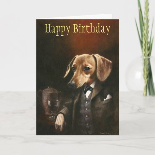Gentleman Dachshund Birthday Card