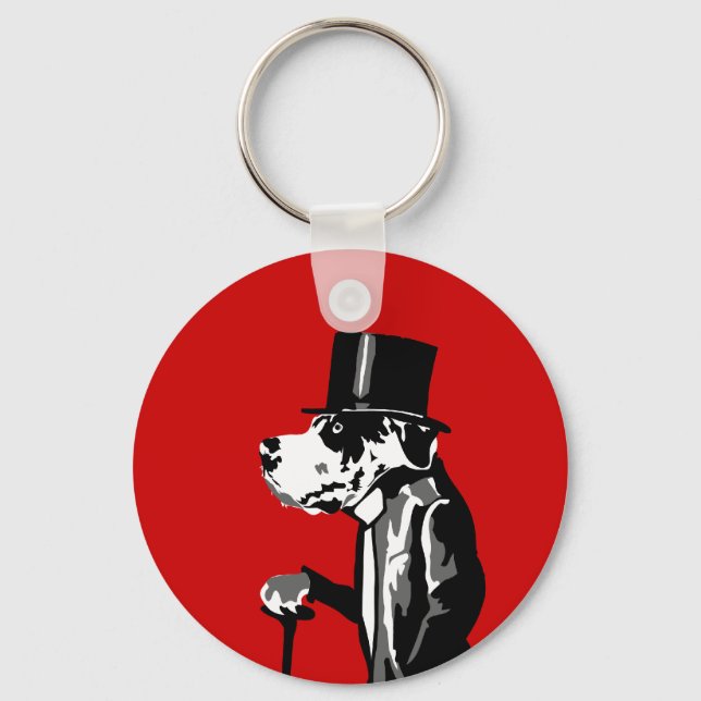 Gentleman Dog Keychain (Front)