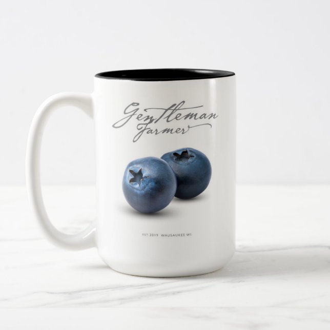 Gentleman Farmer 15 oz. Coffee Mug (blueberry) (Left)