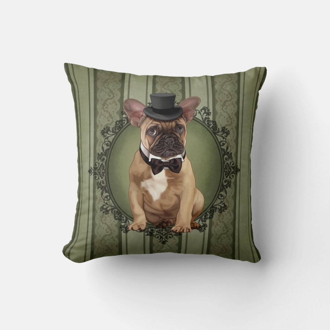 Gentleman French Bulldog Throw Pillow Zazzle