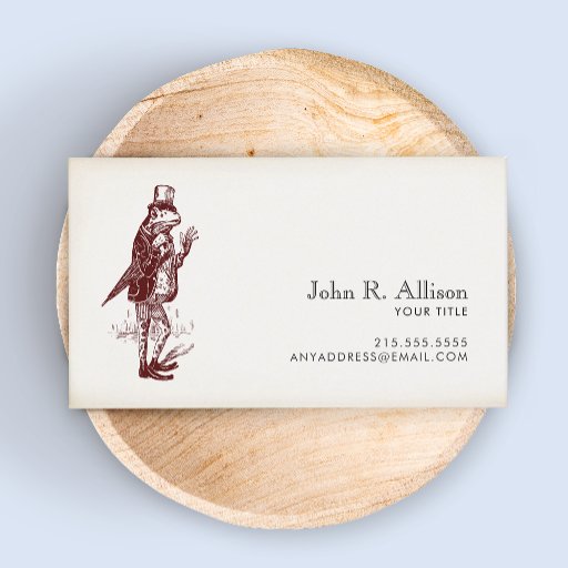 Customizable Gentleman Frog Calling Card Business Cards