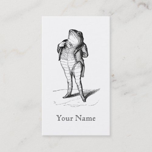 Gentleman Frog In Coat Tails Business Card