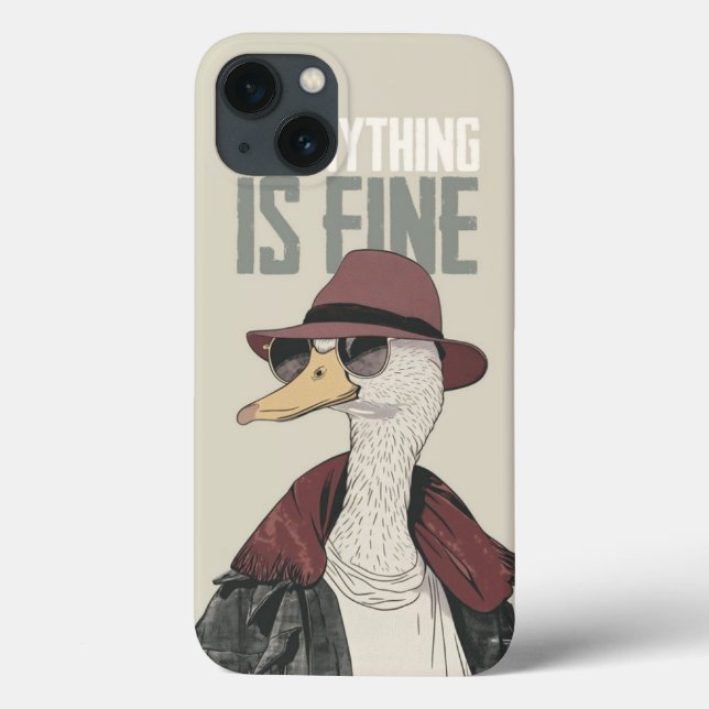 Gentleman Goose: Retro "Everything is Fine" Art Ca Case-Mate iPhone Case (Back)