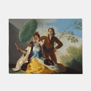 Gentleman Holding a Parasol for a Spanish Lady Doormat