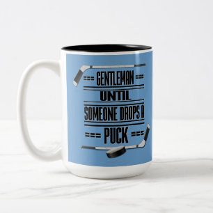 Gentleman Ice Hockey Humor Blue  Two-Tone Coffee Mug