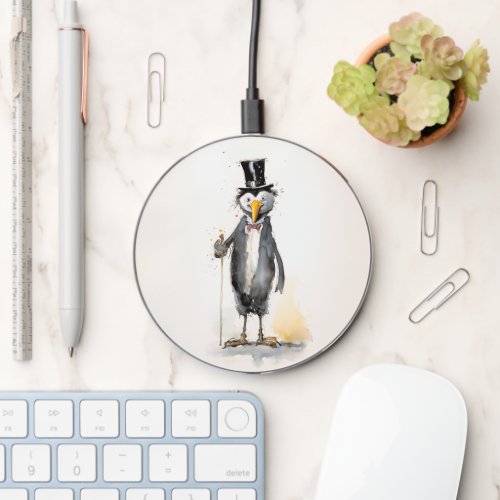 Gentleman Penguin Wireless Charger