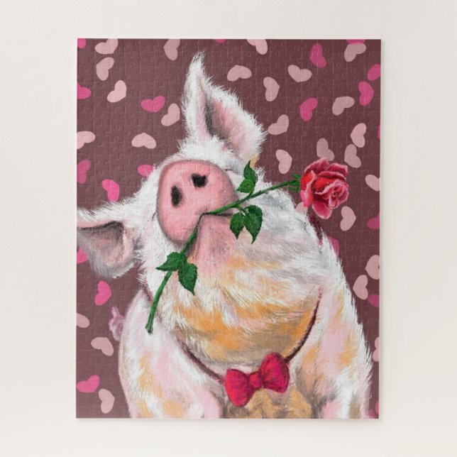 Gentleman Pig Jigsaw Puzzle (Vertical)