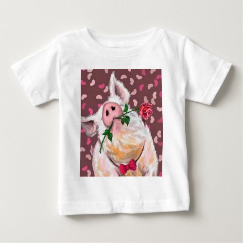 Gentleman Pig _ Love _ Baby T_Shirt