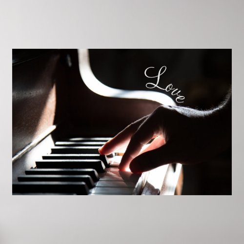 Gentleman Playing Piano Love Song Poster