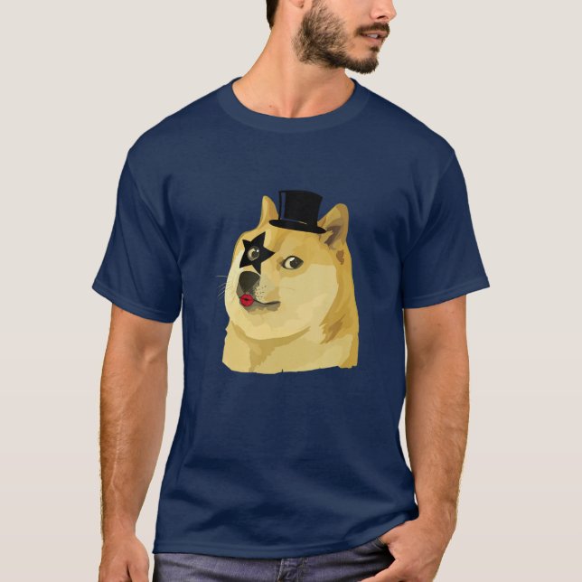 Gentleman Rock Rockin Dog - Hodl Dogecoin T-Shirt (Front)