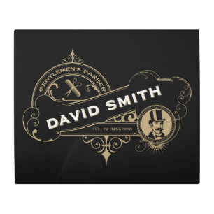 Gentleman’s Victorian Barbershop Metal Print