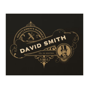 Gentleman’s Victorian Barbershop Wood Wall Art