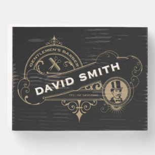 Gentleman’s Victorian Barbershop Wooden Box Sign