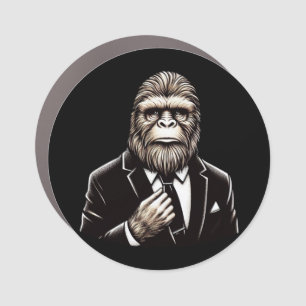 Gentleman Sasquatch - Funny Bigfoot Car Magnet