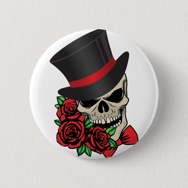 Gentleman Skull Button (Front)