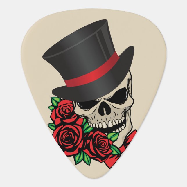 Gentleman Skull Guitar Pick (Front)