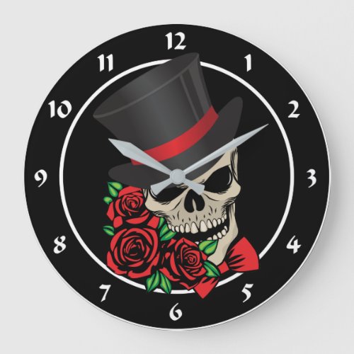 Gentleman Skull Large Clock