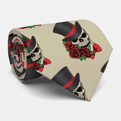 Gentleman Skull Neck Tie