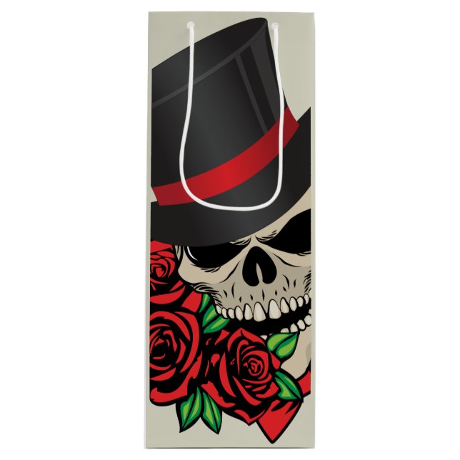 Gentleman Skull Wine Gift Bag (Front)