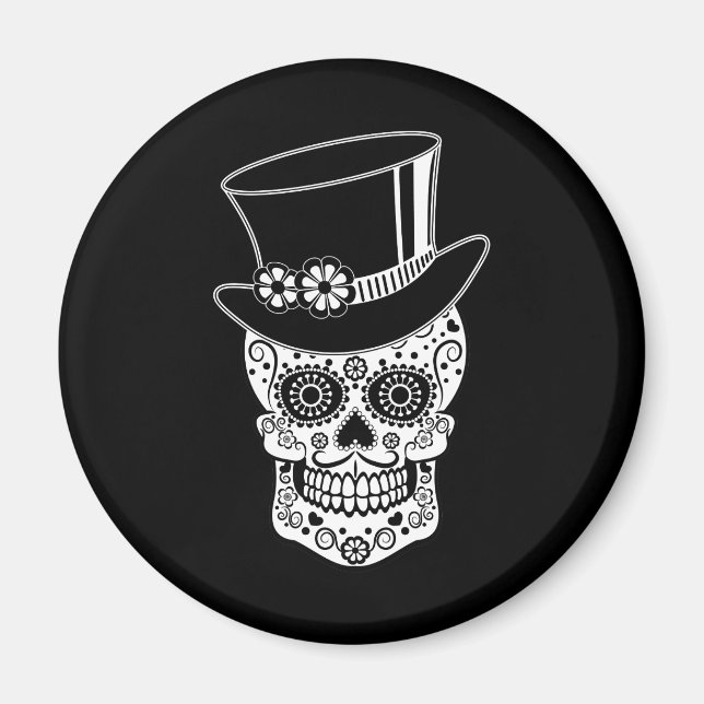 Gentleman Sugar Skull-01 Magnet (Front)