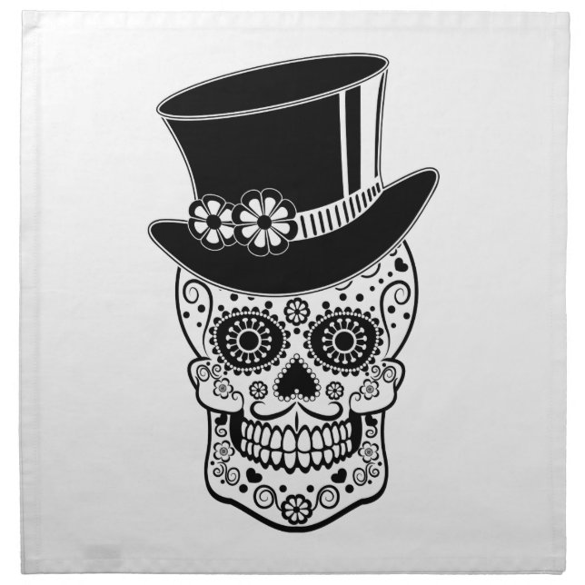 Gentleman Sugar Skull-01 Napkin (Front)